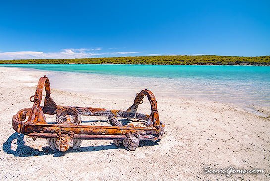 Amazing scenery of the salt lake at Inneston Historical Township, Innes National Park, South Australia
