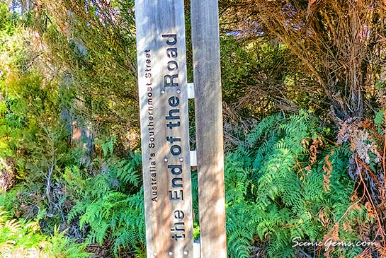 'The End of the Road' sign, Cockle Creek, Tasmania